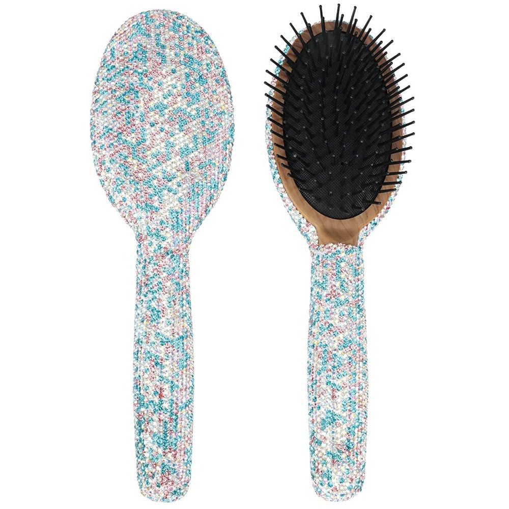 NWT Sparkling Bling Swarovski Rhinestone Crystal Hair Brush + FREE Gift! - Picture 11 of 15